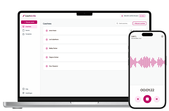 CoachScribe on mobile and desktop